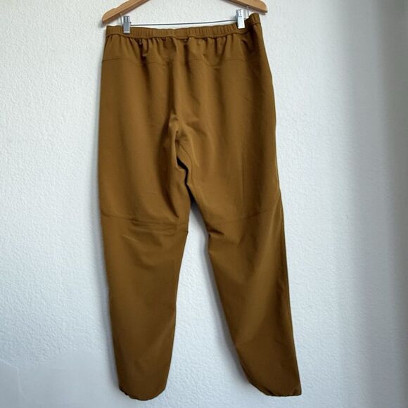 Janji Transit Tech Pants Men's Large Brown Polyester Blend Pull On Tapered 31x28 - Picture 5 of 16